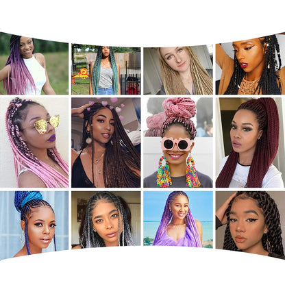 24 Inch Jumbo Braiding Hair Extensions Synthetic Ombre