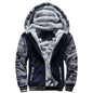 Men's Camouflage Winter Jacket Fleece Long Sleeve Coat