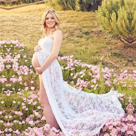 Lace Maxi Maternity Dress for Photography Summer