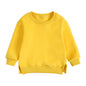 Kids Hooded Sweatshirt Cotton Solid Top for Girls
