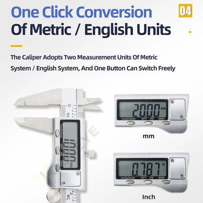 Digital Caliper Stainless Steel Thickness Gauge