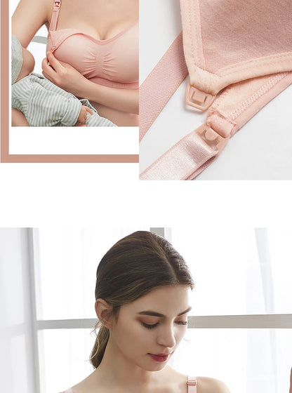 Plus Size Nursing Bra Seamless Breathable Nylon