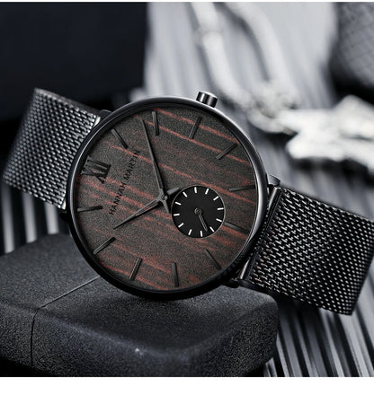 Waterproof Stainless Steel Mesh Quartz Men Watch