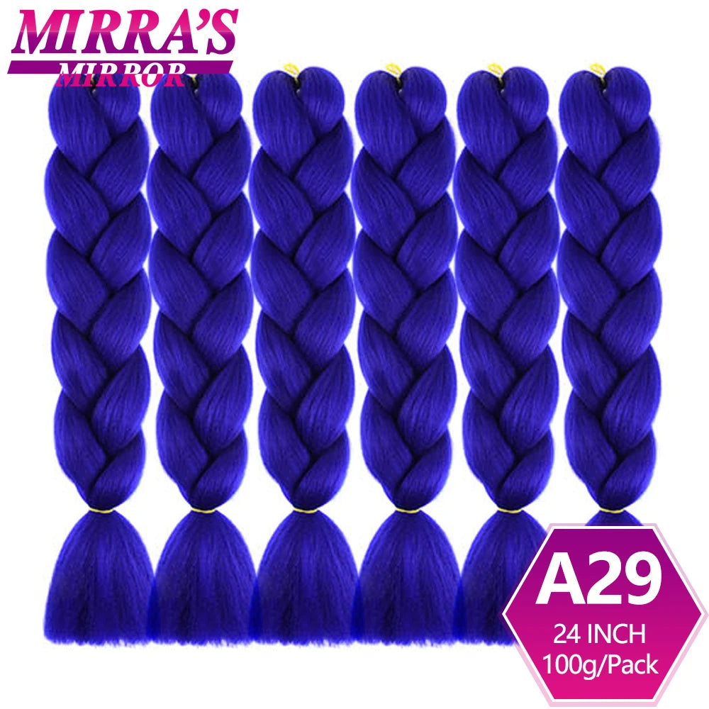 24 Inch Jumbo Braiding Hair Extensions Synthetic Ombre