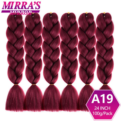 24 Inch Jumbo Braiding Hair Extensions Synthetic Ombre