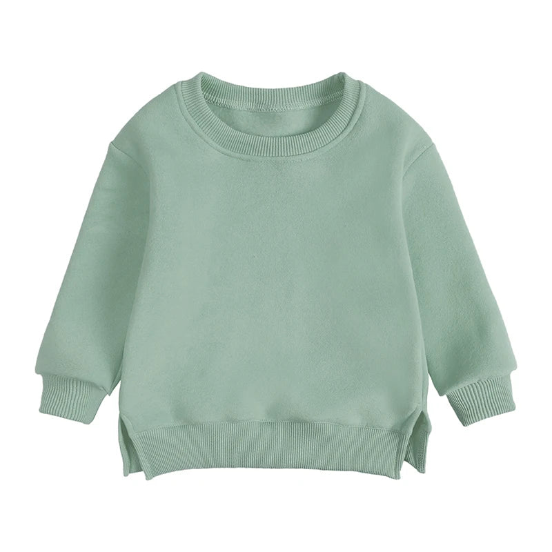 Kids Hooded Sweatshirt Cotton Solid Top for Girls