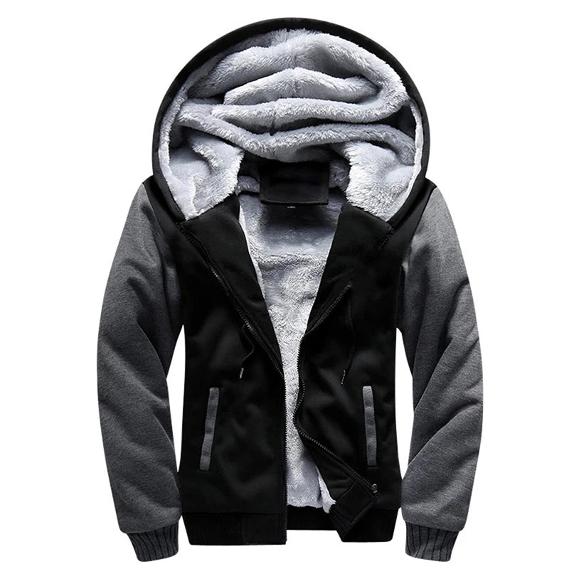 Men's Camouflage Winter Jacket Fleece Long Sleeve Coat