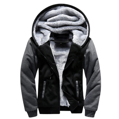 Men's Camouflage Winter Jacket Fleece Long Sleeve Coat