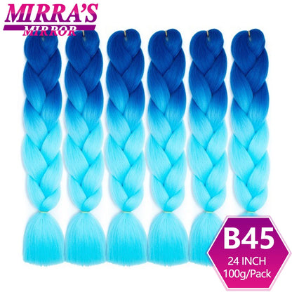 24 Inch Jumbo Braiding Hair Extensions Synthetic Ombre