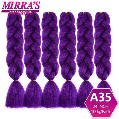 24 Inch Jumbo Braiding Hair Extensions Synthetic Ombre