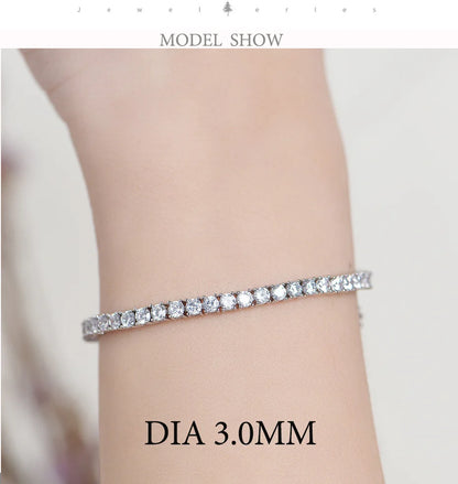 Moissanite Tennis Bracelet for Women in 14K Gold