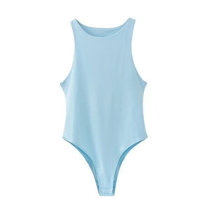 Summer Solid Sexy Bodycon Women Bodysuit Green Slim
