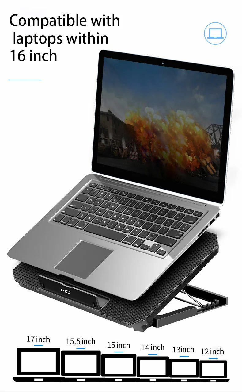 USB Laptop Cooling Pad – 12–16 Inch