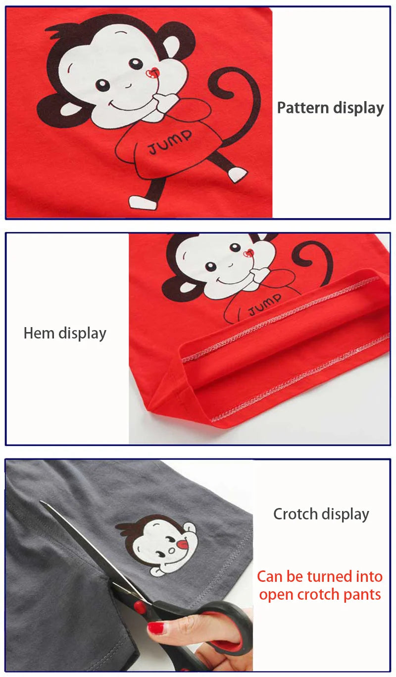 Kids Cotton Cartoon T-Shirt and Shorts Set