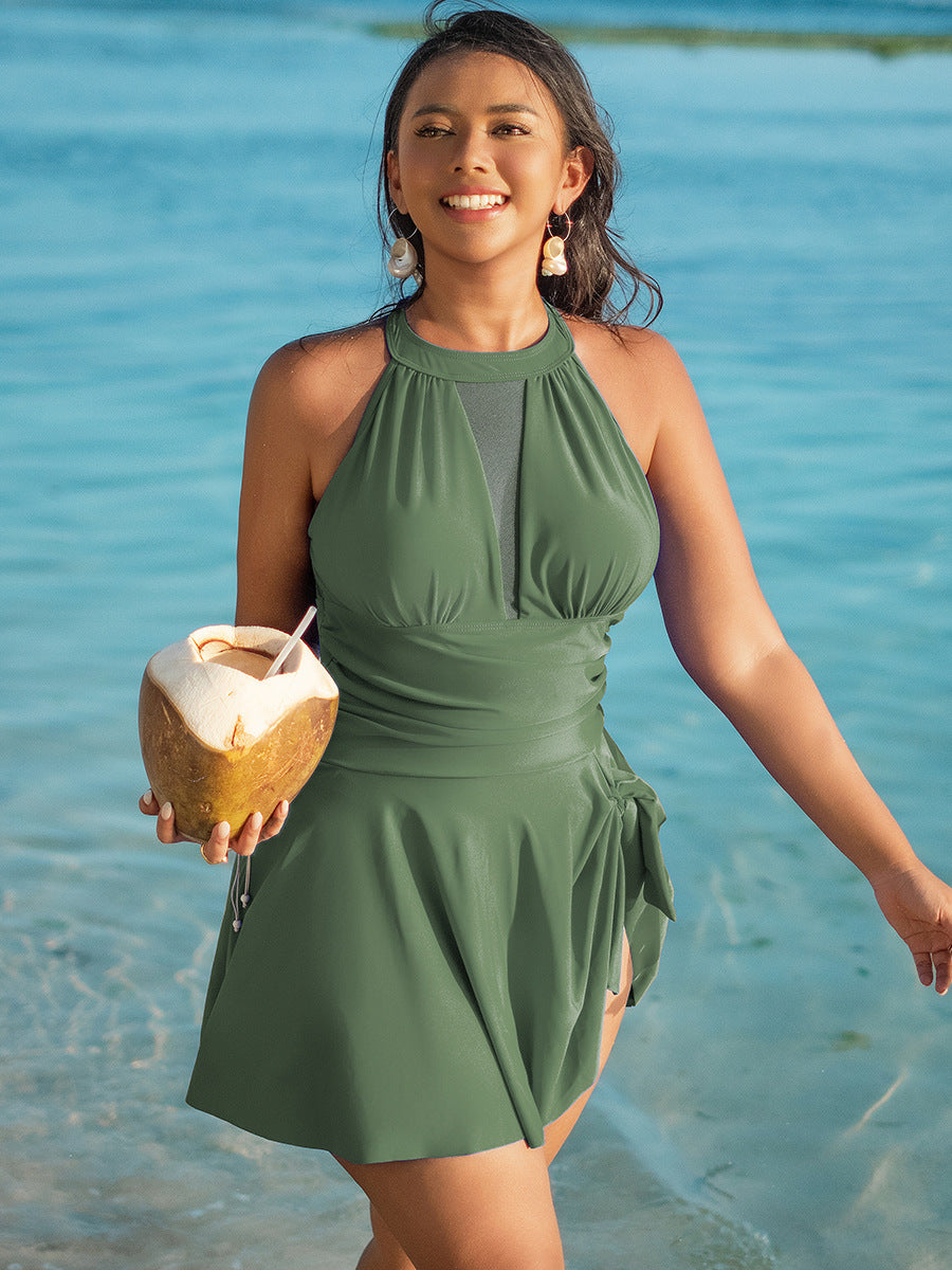 Plus Size One-Piece Swimsuit for Women in Black