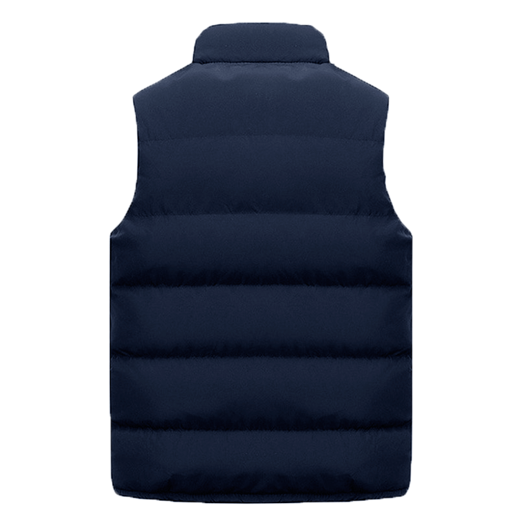 Men's Warm Sleeveless Vest Jacket with Zipper