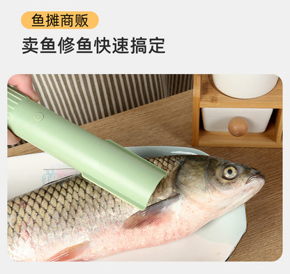 Wireless Stainless Steel Fish Scale Scraper Black