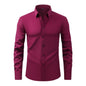 Lightweight Stretchy Plus-Size Men's Long-Sleeve Shirt