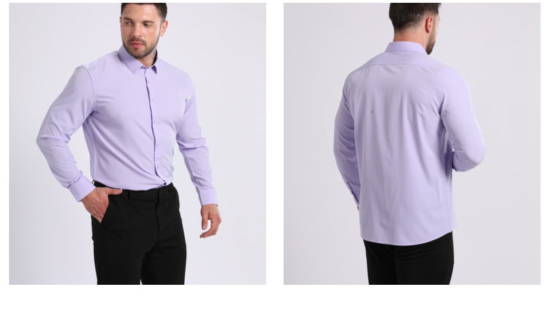Lightweight Stretchy Plus-Size Men's Long-Sleeve Shirt