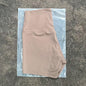 High-Waist Nylon Yoga Shorts in Peach
