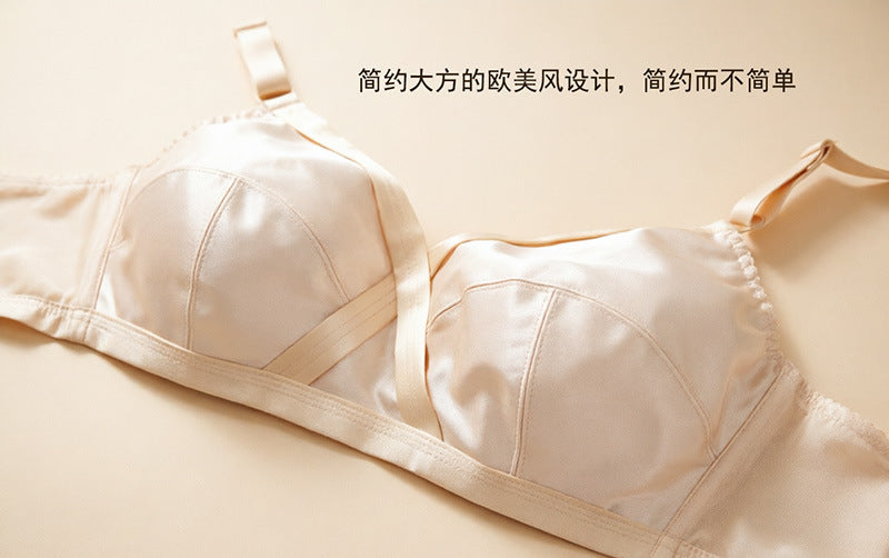 Satin Ultra-Thin Plus Size Bra Without Steel Ring