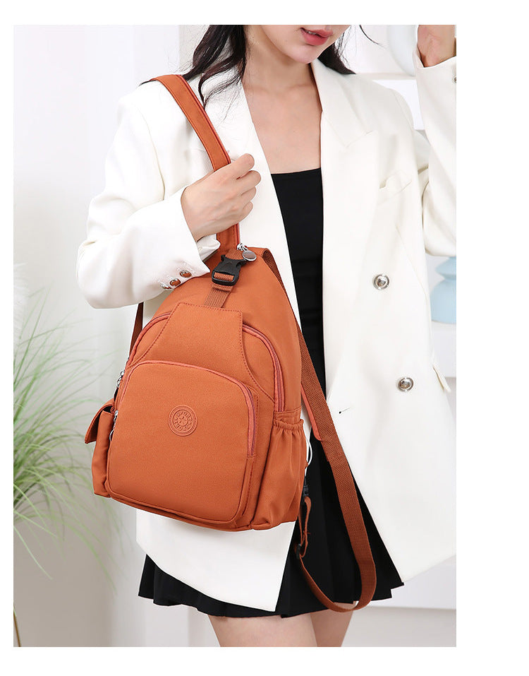 Women's Black Polyester Chest Bag with Anti-Splash Feature