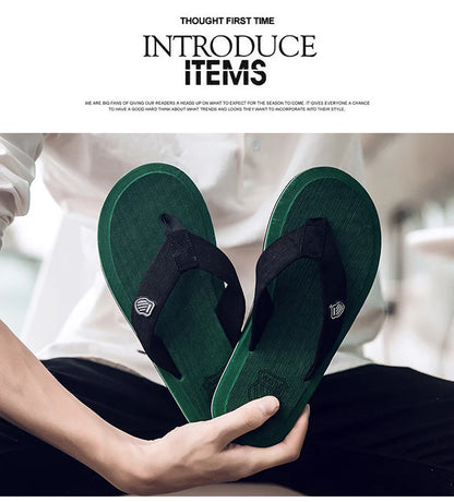 Men's Flip Flops Sandals in Beckham Black EVA