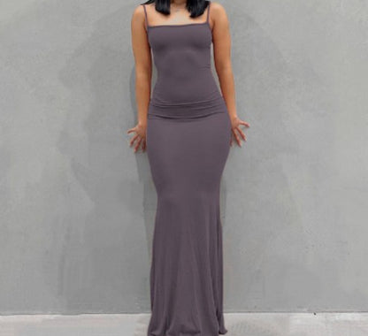 Slim Fit Milk Silk Fishtail Dress for Women