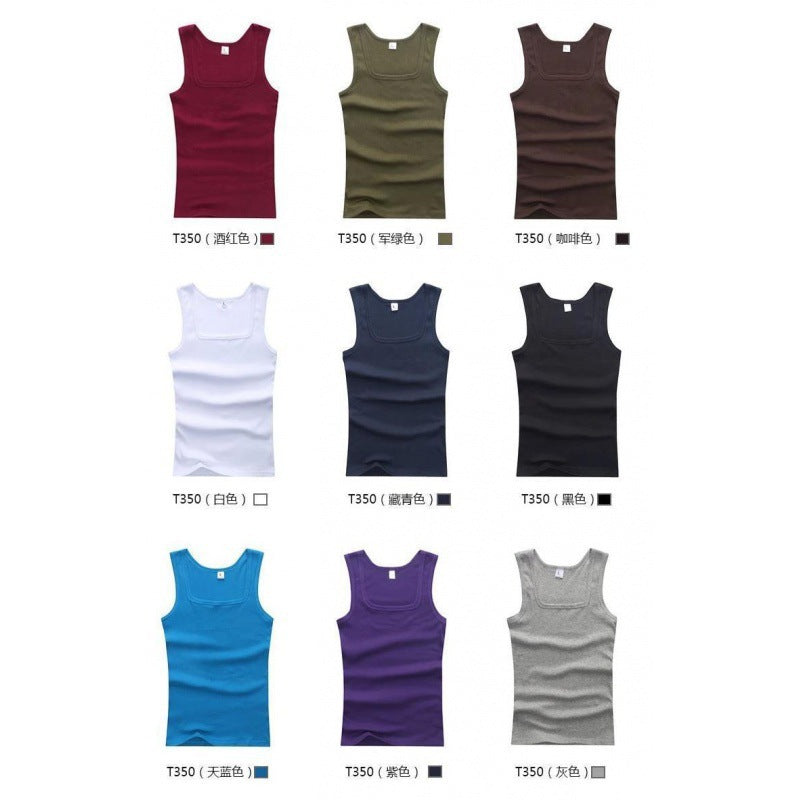 Men's Cotton Slim Fit Sports Vest in Multiple Colors