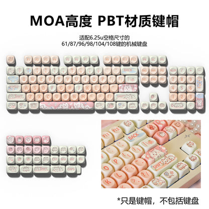 Strawberry Kitten Thermal Sublimation Key Cap Set