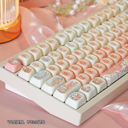 Strawberry Kitten Thermal Sublimation Key Cap Set