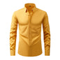 Lightweight Stretchy Plus-Size Men's Long-Sleeve Shirt