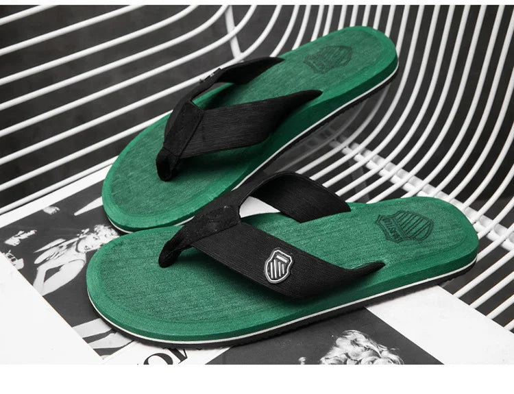 Men's Flip Flops Sandals in Beckham Black EVA