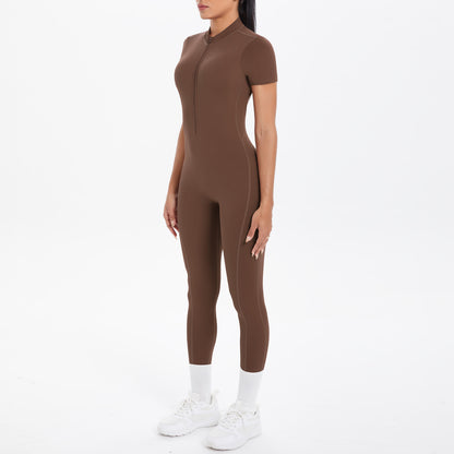 Backless Bodycon Scrunch Jumpsuit for Women Yoga Fitness