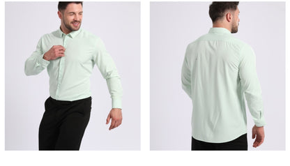 Lightweight Stretchy Plus-Size Men's Long-Sleeve Shirt