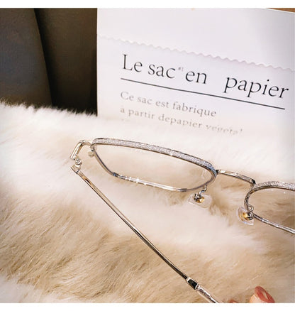 Anti-Blue Light Myopia Glasses Metal Frame Big Face
