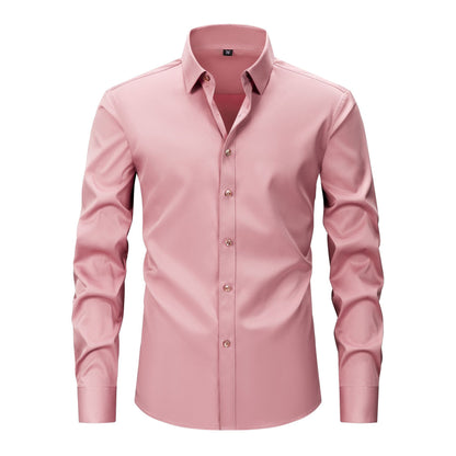 Lightweight Stretchy Plus-Size Men's Long-Sleeve Shirt
