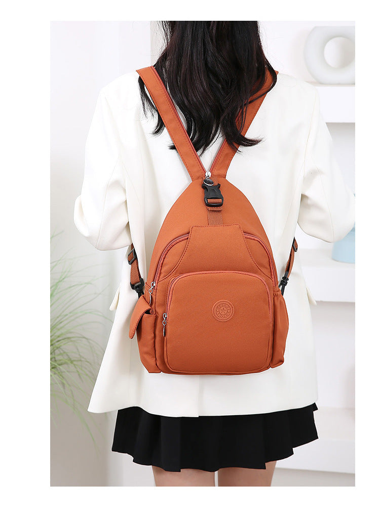 Women's Black Polyester Chest Bag with Anti-Splash Feature