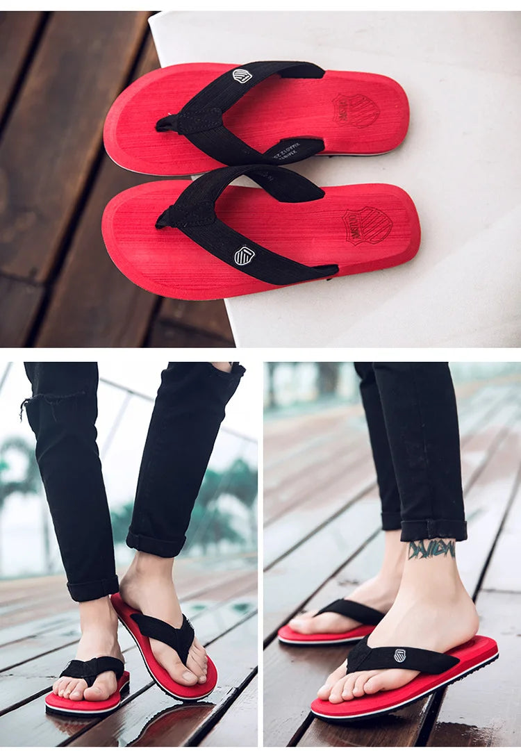 Men's Flip Flops Sandals in Beckham Black EVA