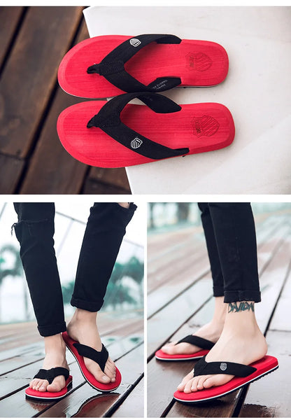 Men's Flip Flops Sandals in Beckham Black EVA