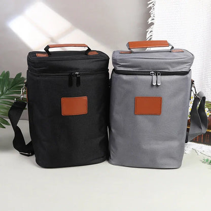 Red Wine Thermos Bag for 4 Bottles Outdoor Picnic