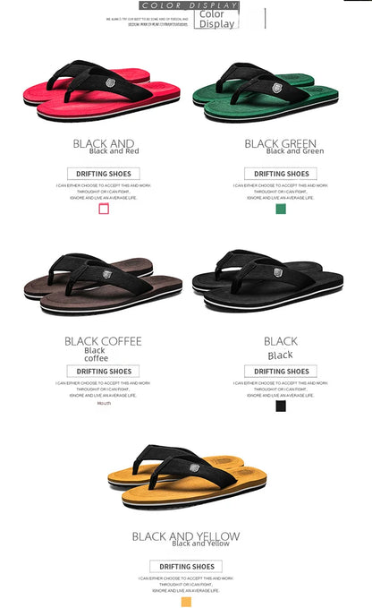 Men's Flip Flops Sandals in Beckham Black EVA
