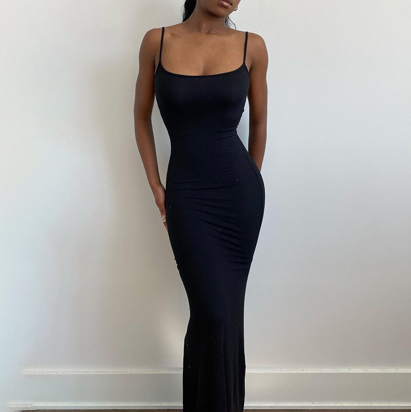 Slim Fit Milk Silk Fishtail Dress for Women