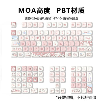 Strawberry Kitten Thermal Sublimation Key Cap Set