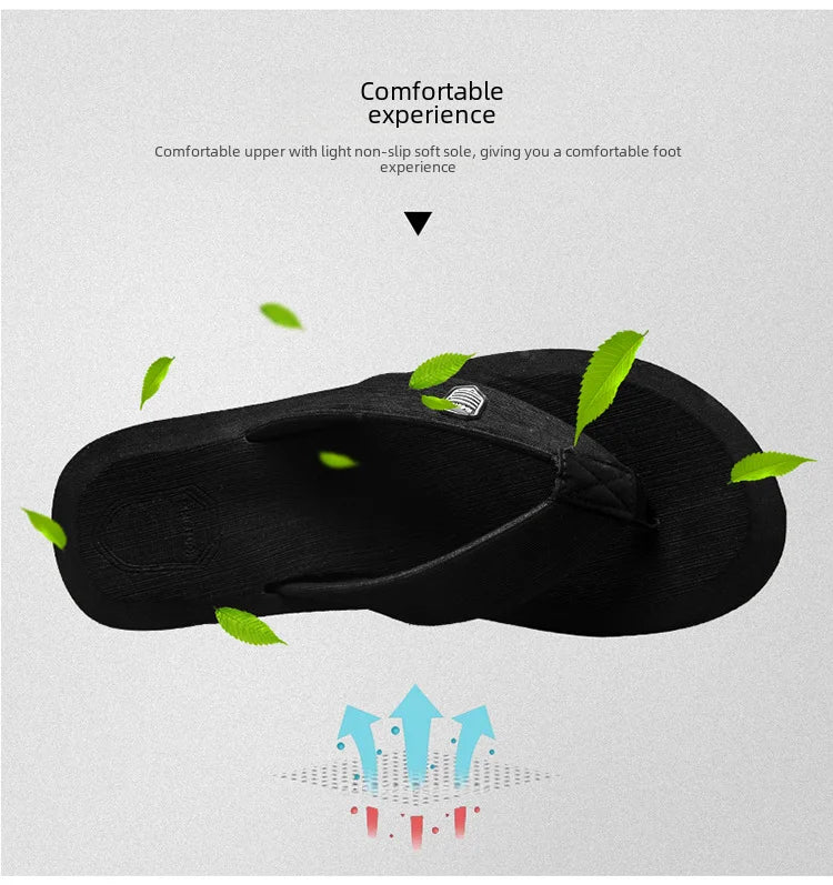 Men's Flip Flops Sandals in Beckham Black EVA