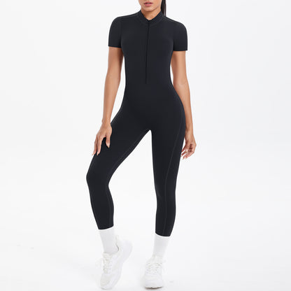 Backless Bodycon Scrunch Jumpsuit for Women Yoga Fitness