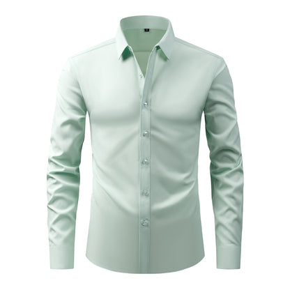 Lightweight Stretchy Plus-Size Men's Long-Sleeve Shirt