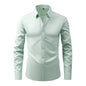 Lightweight Stretchy Plus-Size Men's Long-Sleeve Shirt