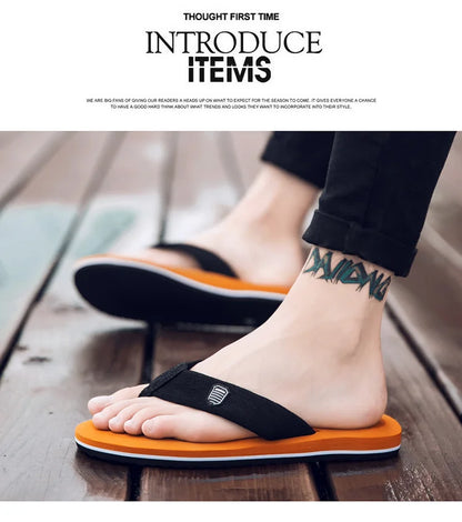 Men's Flip Flops Sandals in Beckham Black EVA