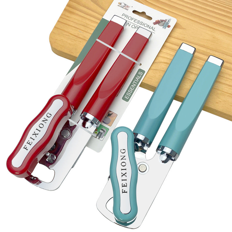 Multifunctional Stainless Steel Can Opener Red